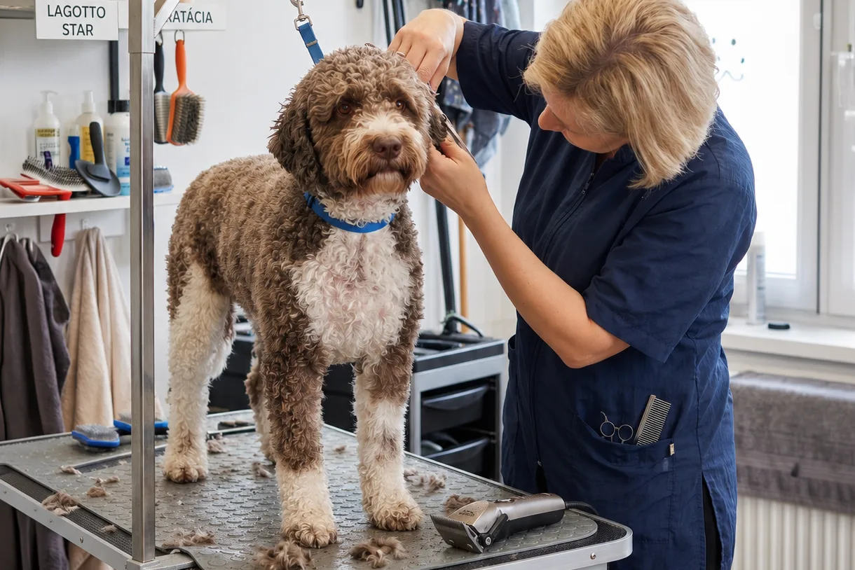 Úprava srsti Lagotto Romagnolo v salóne Voňavé labky